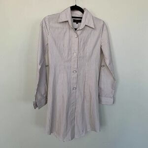 Boss Button-Up Striped Shirt Dress Size S🌼